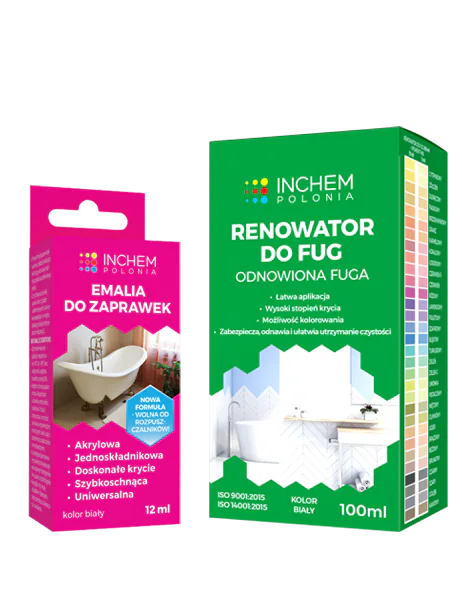 Renowator do Fug oraz Emalia do Zaprawek — produkty Inchem Polonia