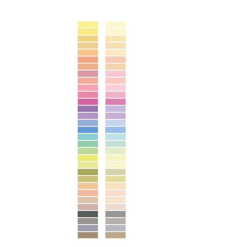 Paleta kolorów uzyskanych z Pigmentem MIX